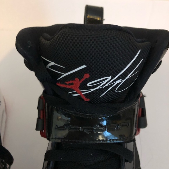 Air Jordan Flight Shoes 45 High 'Bred' Black/Varsity Red/White Size 8.5 … - Picture 2 of 8